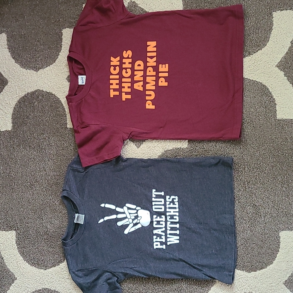 Girls Halloween & Thanksgiving tees